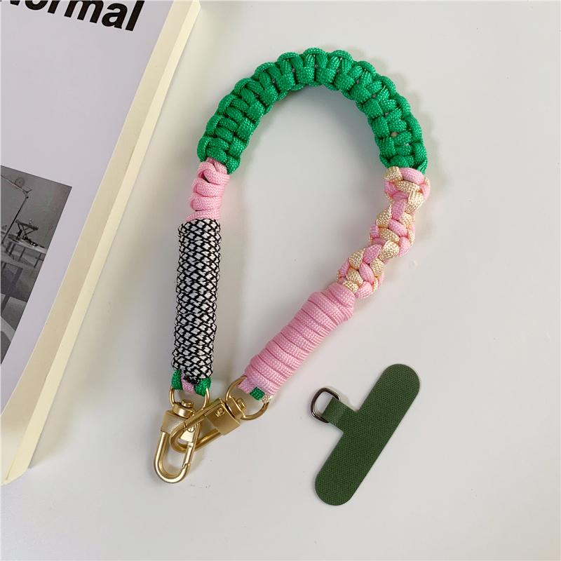 Strong Sturdy Pure Hand Thick Braided Mobile Phone Rope Hand Bag Pendent Short Phone Lanyard Creative Wrist Strap Outdoor Chain