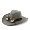 Antique Western Fedoras Hat Punk Sueded Design Winter Warm Top Hat Styling Accessory For Men Women Unisex Headwear