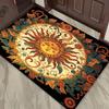 Mandala Sunflower Carpet Suitable Outdoor Terrace Gardens Courtyard Decorations Non Slip Rug for Bedrooms and Living Rooms Mat