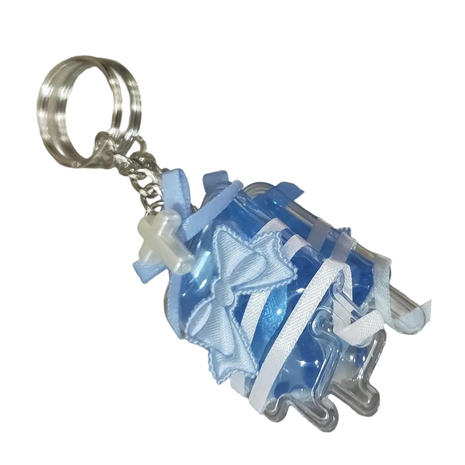 

Gothic Lolita Style Cross Blood Bag Pendant Unique Keychain Acrylic Texture Suitable for Enthusiasts and Trendy Youth синій