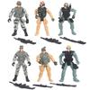 6/12Pcs Warrior Elite Force Military Action Figure Toys with Weapons 10cm Terrorist SWAT Team Soldiers for Children Playing Beautiful Gift