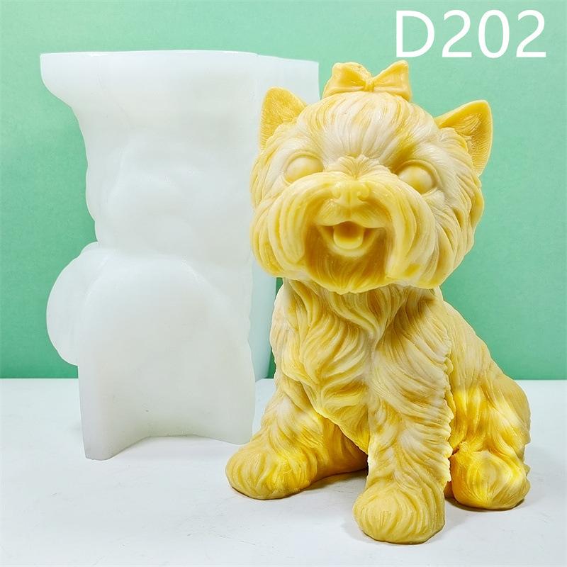 Grote Hond Knuffel Kaars Siliconen Vorm Schattig Dier Handgemaakt Aromatherapie Kaars Maken Gips DIY Sojawax Zeepvorm Decor Cadeaus