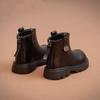 Girls Boots Children's Boots Soft Leather Short Boots Autumn and Winter Baby Fashion Leather Boots