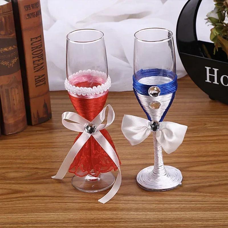 1 Paar Luxus-Rotwein-/Champagnergläser im chinesischen Liebhaberstil, Hochzeitsgeschenk, Weinpaarung für Paare, Hochzeitskelch, Partyzubehör