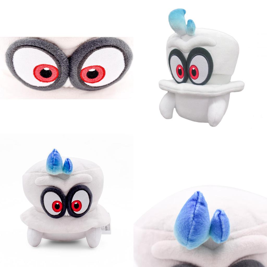Charmantes kleines Kuscheltier Super Mario Odyssey White Cappy Normalform 8" Plüschtier für Kinder
