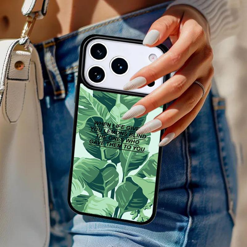 Piante palme Custodia Telefono Per iPhone 17 Air 14 15 13 12 Max Cover Per Apple 16e 11 Pro Max Plus Coque