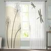 Dandelion Dragonfly Sheer Curtains Window Curtains For Living Room Bedroom Blinds Kids Room Home Decor
