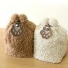 Faux Leather Pet Memorial Keychain Paw Shaped Keepsake Key Chain Easy To Use Pet Hair Storage Bag Key Holder