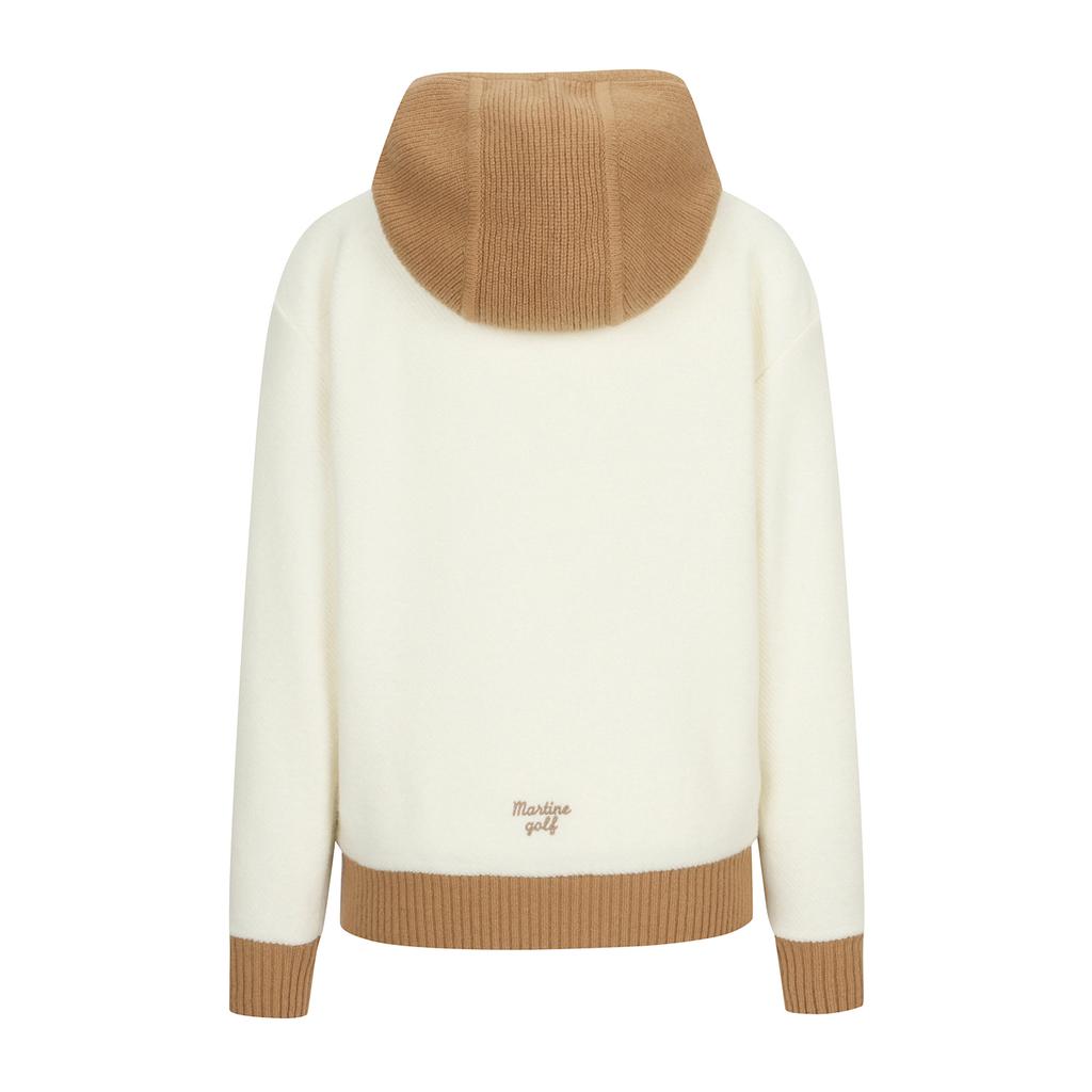 MARTINE GOLF Knit Hood Hybrid T Shirts_Off-White