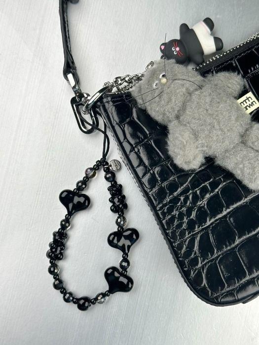 Eclore Mini Přívěsek na telefon Černý medvídek