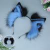 Lovely Women Students Photoshoot Hairband Cartoon Wolf Ears Shape Headbands Color Matching Hair Styling Hair Hoop