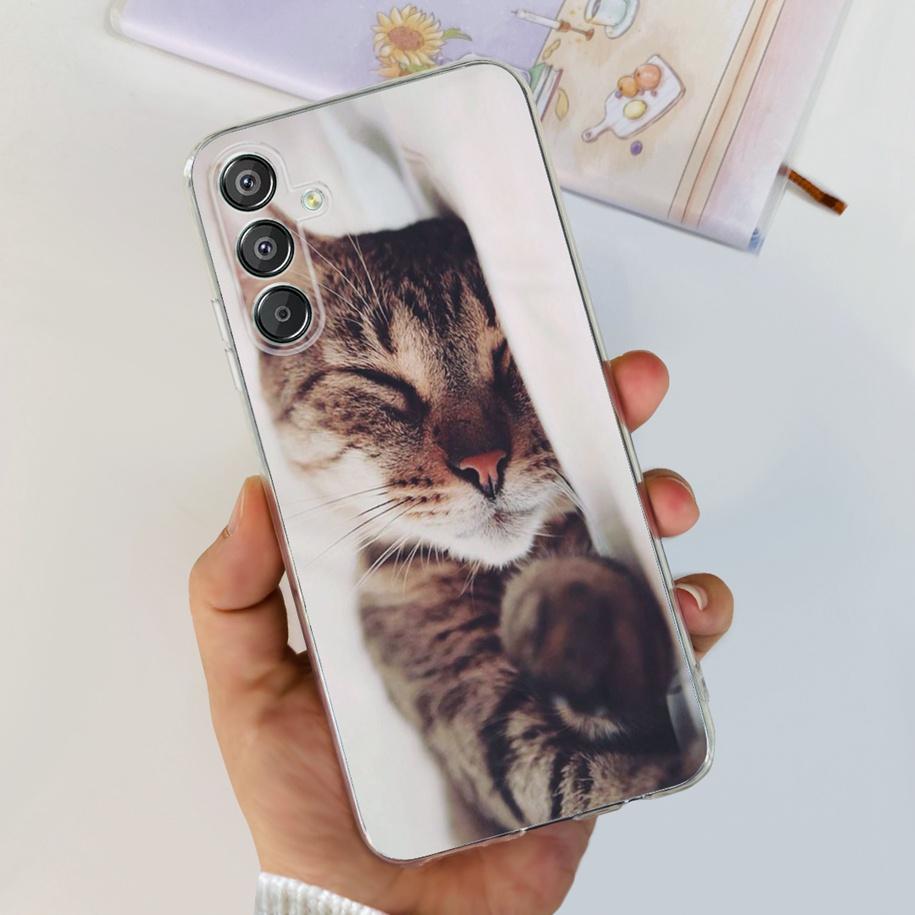 For Samsung Galaxy M15 5G Case SM-M156B Luxury Marble Clear Silicone Soft TPU Phone Cover For Samsung Galaxy F15 5G