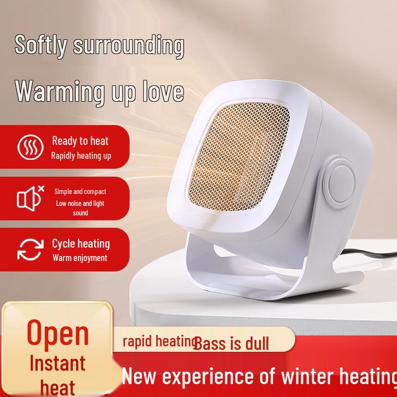 European & American Standard Portable Desktop Heater for Home & Dorm - Quick Heating Compact Electric Heater