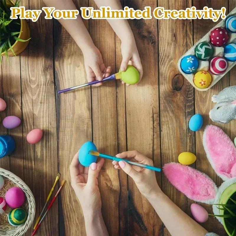 10pcs/lot Unfinished Wooden Eggs, Smooth Solid Wood Faux Eggs for DIY Craft, Easter Decor, Painting, Staining, Baby Shower