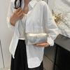 Womens Handbag Chain Strap Crossbody Bag Butterfly Messenger Bag Trend Shopping Dating Bag PU Leather Shoulder Bag  White