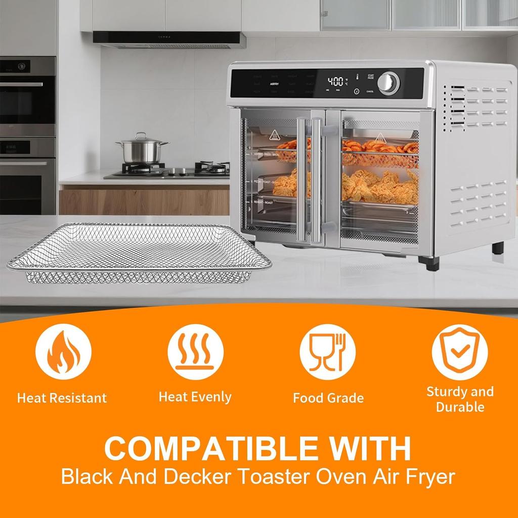 Toaster Oven Basket for BLACK+DECKER Crisp 'N Bake Air Fryer Toaster Oven, 12.5×10.1 IN Food Grade Stainless Steel To