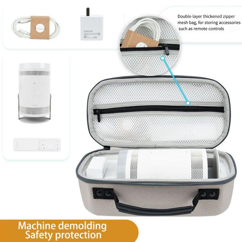 Convenient Projector Storage Bag With Reinforced Oxford Fabric Protective Compartment And Soft Inner Lining For Device Protections