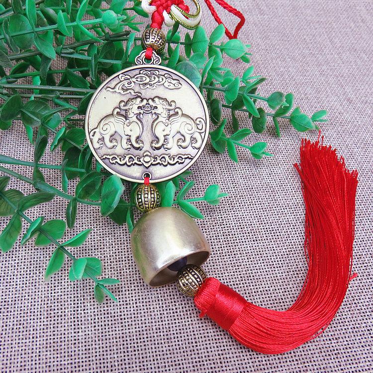 Chinese Knot Fengshui Copper Coins Wind Chimes Pray Lucky Retro Collection Antique Currency Party Souvenir Gift Car Ornament