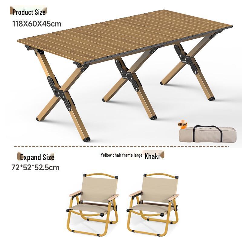 Kashicong Outdoor Portable Folding Camping Table & Chair Set