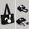 Autumn Winter Fashion Versatile Cartoon Cute Large Capacity Shoulder Bag for Women New Furry Handbag Commuter Tote Bag