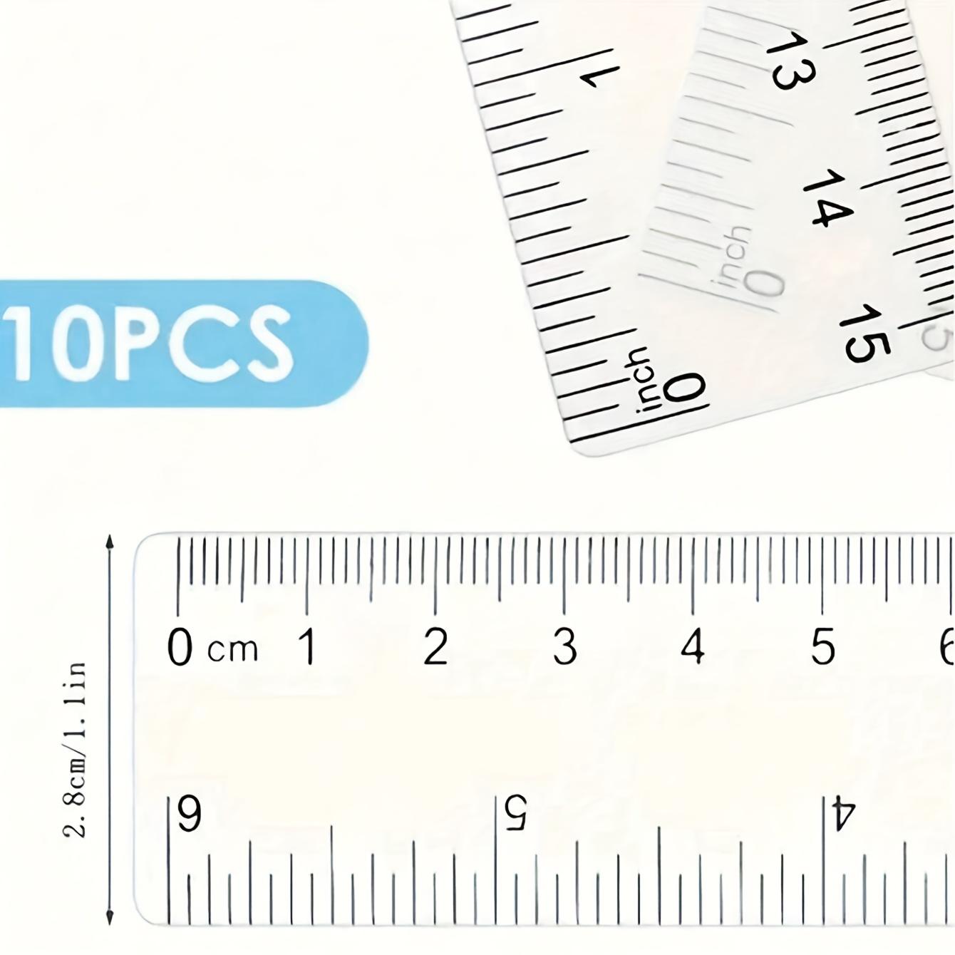 

10 transparent ruler stationery supplies for returning to school and office supplies for middle school students, Halloween
