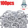 100-10pcs Car Oil Pan Drain Gasket Drainage Bolt Pad Oil Drain Plug Gasket Replaceable Accessories for Hyundai Volvo Mitsubishi