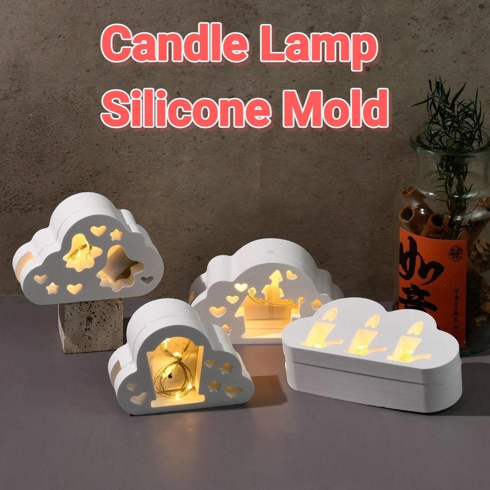 DIY Ghost Candle Jar Molds Creative Tombstone Resin Molds Halloween Decor