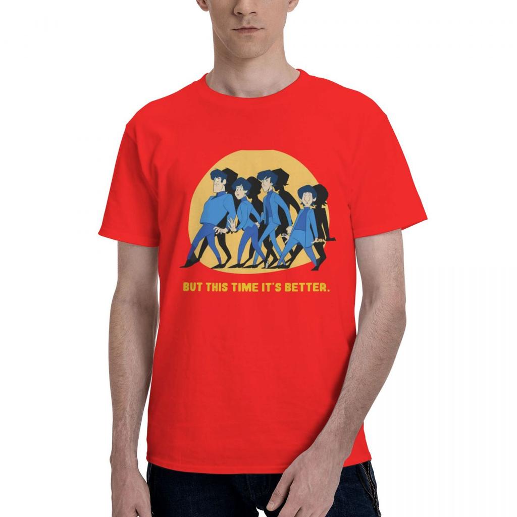 Aber Die Zeit Ist Besser Das Band Bedrucktes T-Shirt Herren Mode Lässig Kurzarm Baumwoll-T-Shirt Sommer-Tees