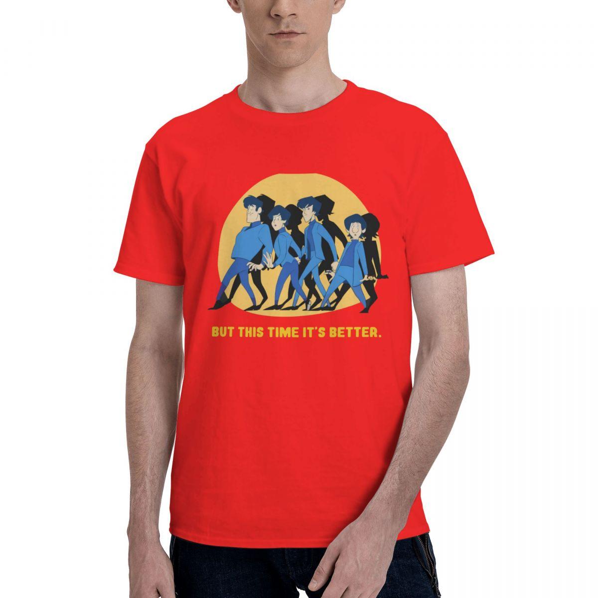 

But The Time Is Better The Beatle Band Printed T-Shirt Men Fashion Casual Short Sleeve Cotton Tshirt Summer Tees S