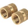 "A-Type Knurled Copper Nut Insert for Injection Molding - M2/M2.5/M3/M4 Sizes"