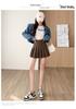 Academy Style Pleated Skirt: Plus Size, High Waist, Mid-Length for Junior & Senior High Students [4 Lengths]