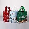 In-Stock Large Cartoon Christmas Non-Woven Tote Bag 2024 - High-Capacity Holiday Gift Bag for Christmas Eve Shopping