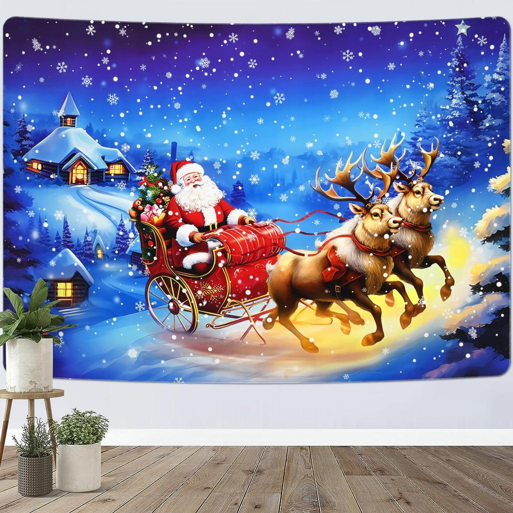 Christmas Tree Winter Santa Claus Wall Hanging Tapestry Christmas Wall Hanging Tree Wall Hanging Gorgeous Christmas Tree Fireplace Gifts