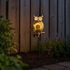 Solar Owl Garden Light, Outdoor Metal Owl Solar Light with Stake, LED Warm Glow Pathway Light for Backyard Patio Lawn Flower Bed
