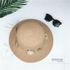 New Women's Straw Hat Spring and Summer Outing Wreath Sun Hat Sun Hat Seaside Big Edge Bow Fisherman Hat