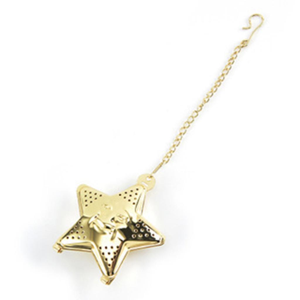 Star Shaped Tea Mesh Infuser,Stainless Steel Tea Infuser Teapot Tray Spice Tea Strainer Herbal Filter Teaware Accessories