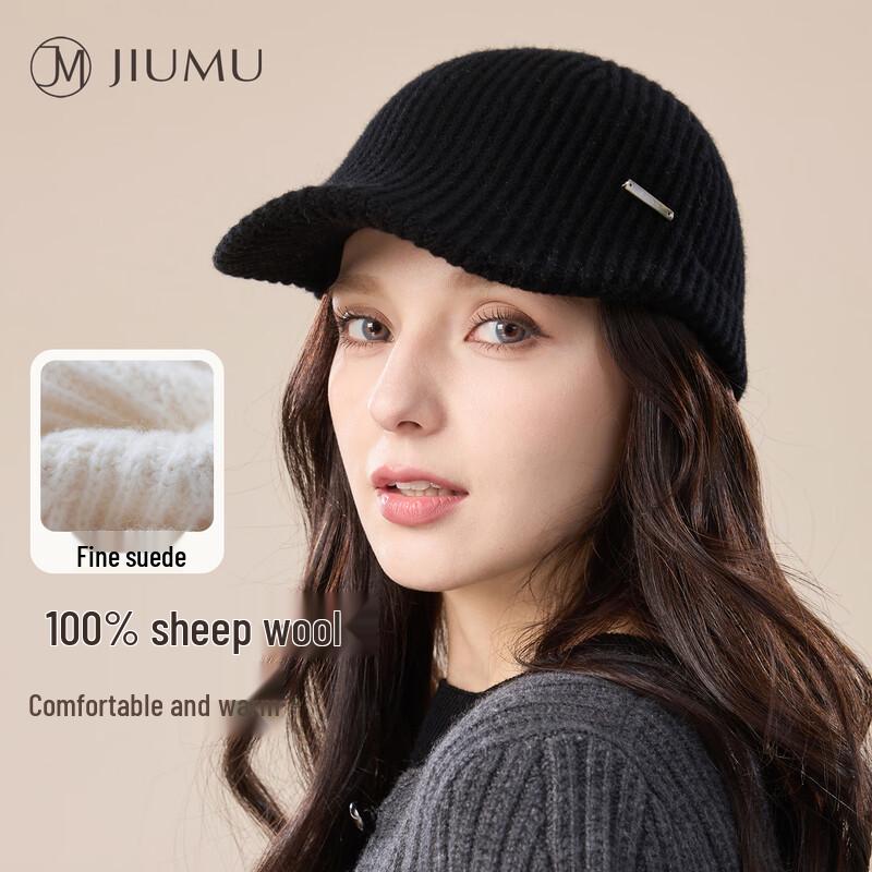 

JIUMU Women s Pure Wool Knitted Baseball Cap One Size