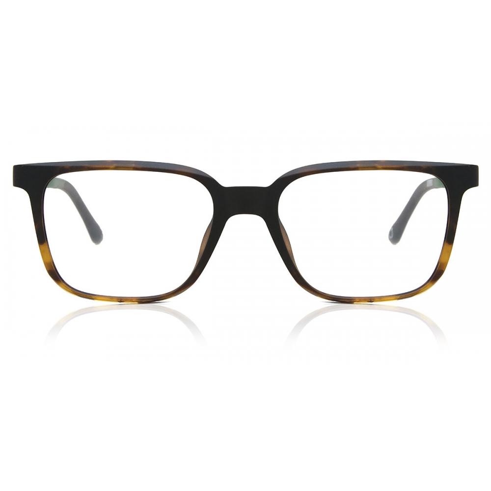 Clip On SqUare Tortoise SmartbUy collectiOn Briggs With Clip On U 0302 76m fashiOn Unisex Eyeglasses