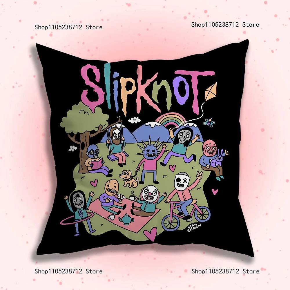 Band Cool S-Slipknot Pillowcase Pillowslip Cushion Plush Boys Girls Cartoon Anime Kawaii Decoration Kids Birthday Cute Gifts