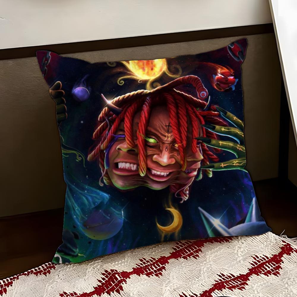 Rapper TTrippie RRedd Cushion Cover Reversible Soft Durable Pillow Cover Home Car MultiScene Use for Daily Comfort