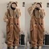 Φανελένιο Anime Onesie Adults Σετ πιτζάμες με πιτζάμες με ζώα Γυναικεία Cosplay Απόκριες κινουμένων σχεδίων πιτζάμα για ενήλικες Winter Bear Πυτζάμες