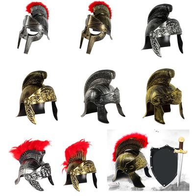 Capacete de Cavaleiro Adulto Antigo Europeu Role Playing Grego Romano Chapéu de Cavaleiro Festa de Carnaval Cosplay Performances Fantasia