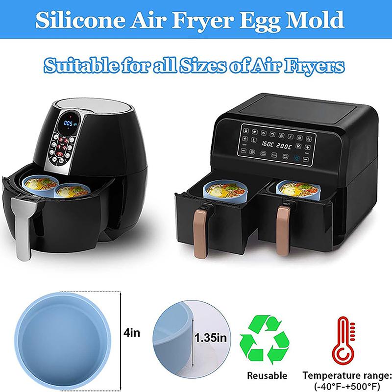 Steame Egg Bowl Air Fryer Egg Poacher Cup Mini Cake Bake Tray For Home Oven Microwave Liquidfood Cooking Silicone Container