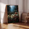 Butterflies Roses Wildflower Meadow Poster Canvas  Print Wall Art  Moody Gothic for Living Room Home Decor Cuadros