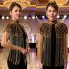 Luxury Long Tassels Indian Shawl with Beadwork And Soft Polyester Fabric Bohemian Fringe Evening Wrap