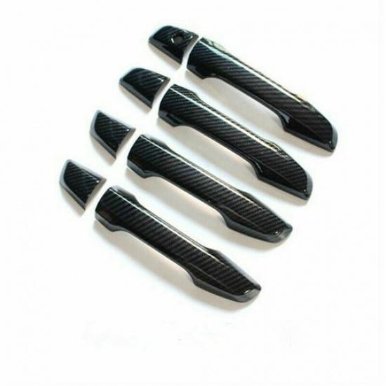 8PCS Carbon Fiber Door Handle Molding Cover Trim For Honda CR-V CRV 2017-