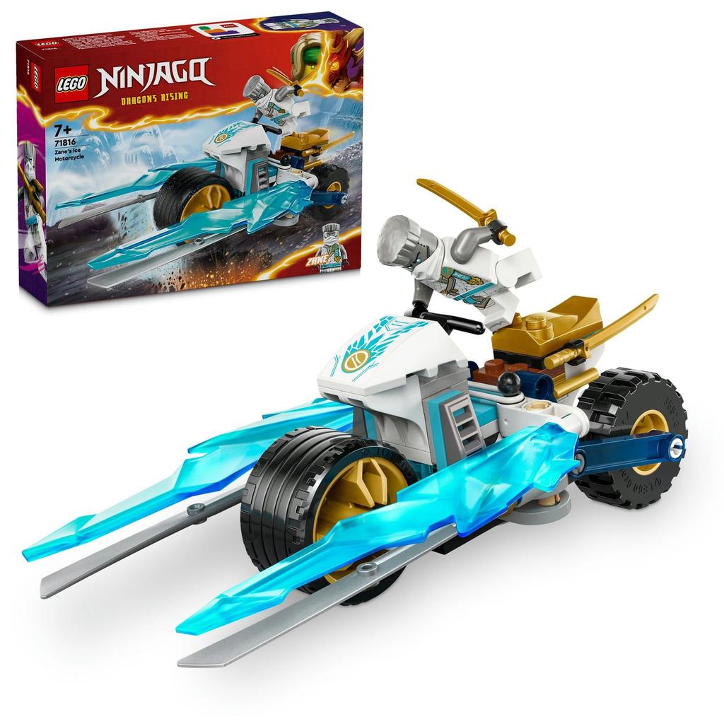 LEGO Ninjago Zane's Ice Bike Toy, Birthday Gift, Building Blocks, Boys and Girls, Ages 7, 8, and 9, Elementary School Students, Battle Robot, 71816