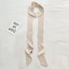 Versatile Korean-Style Silk Hairband & Scarf: 200cm Solid Color, Thin and Narrow, Ideal for Tying Bags or as a Neckerchief, Satin Ribbon Accessory.