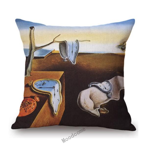 Salvador Dali Surrealism Oil Painting Portrait Decorative Art Cotton Linen Sofa Throw Pillow Case Abstract Art Cushion Cover