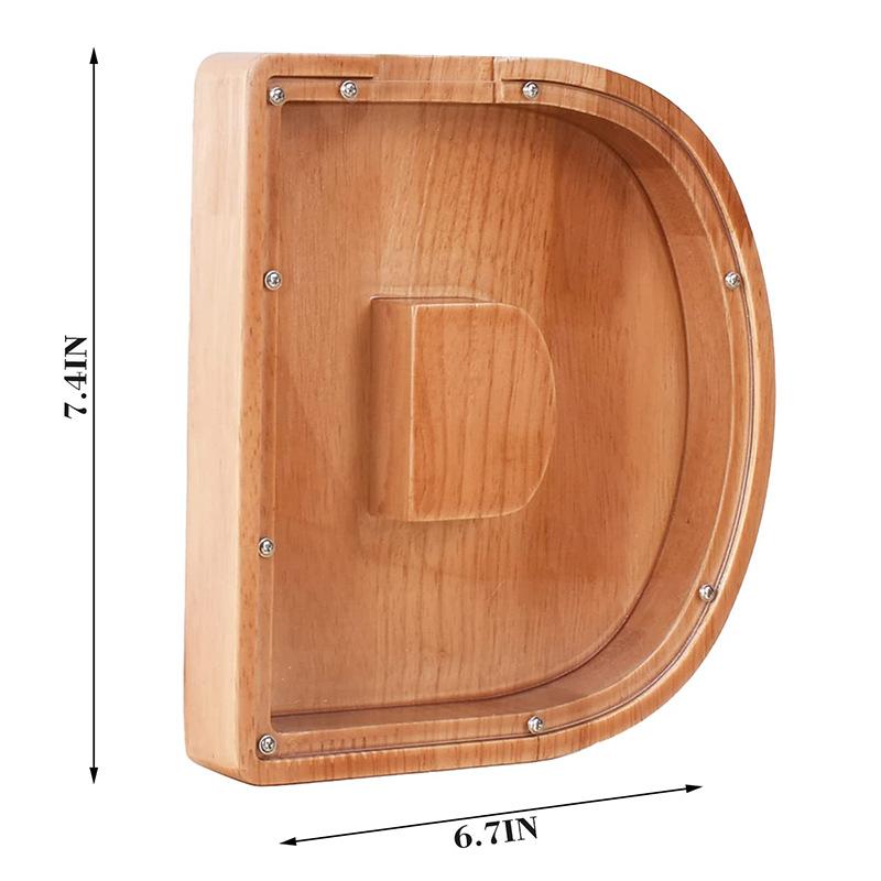 Creative Wooden Piggy Bank Twenty-Six Letter Coin Money Saving Box Storage Customized Name Wood DIY Letter Kids Money Bank Gift